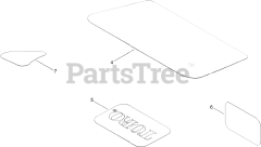 Toro 74874 (X 4850) - Toro 48" Titan Zero-Turn Mower (SN: 400000000 - 409239999) Model Specific Decal Assembly