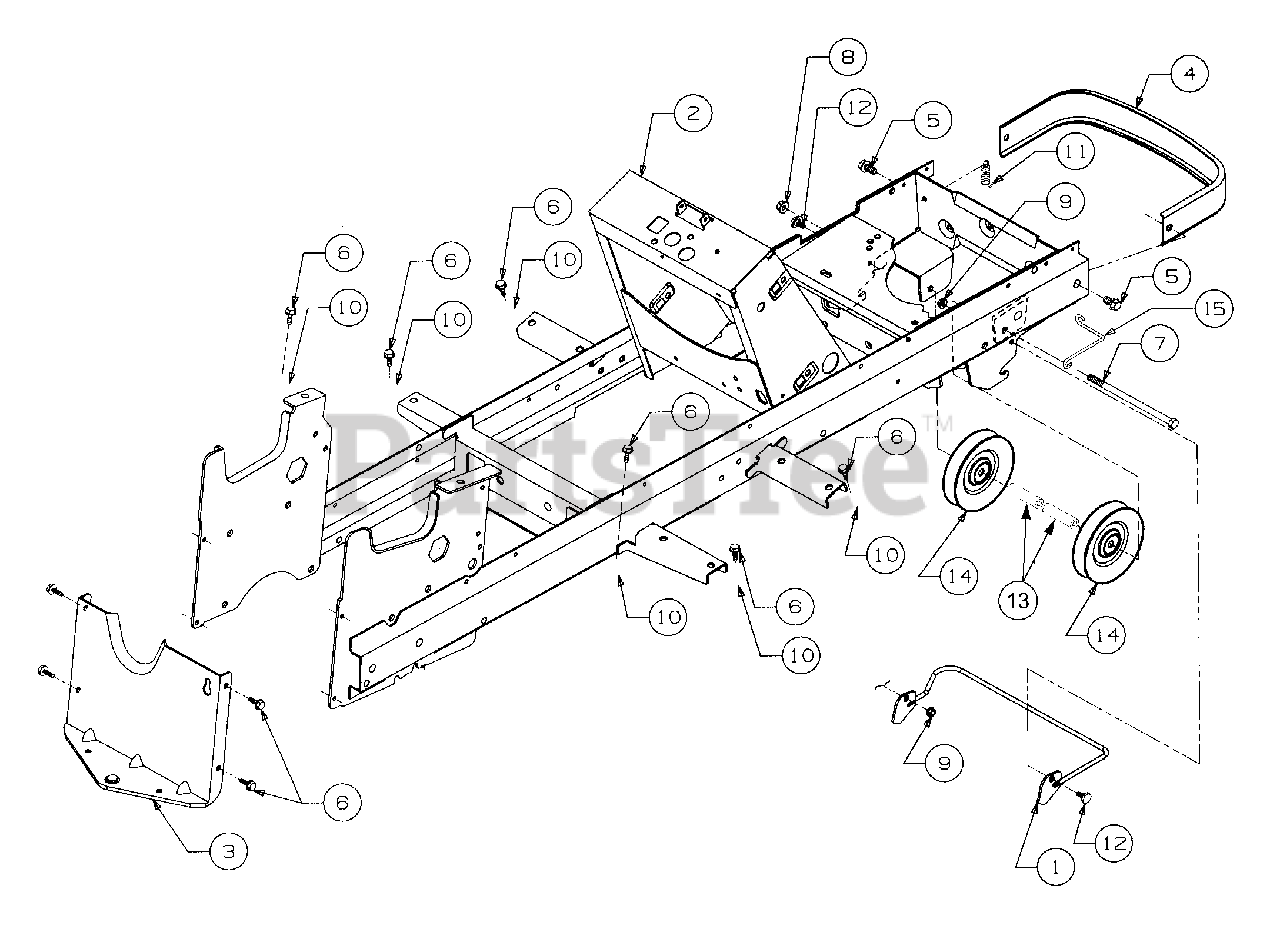 Cub Cadet GT 218648 (13A298M710) Cub Cadet 48" Garden Tractor Frame