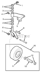 Scag SWZ-19KAI - Scag Walk-Behind Mower, 19hp Kawasaki (SN: B3200001 - B3299999) Caster Assembly