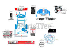 Huskee 31AM6BHE731 - Huskee Snow Thrower (2016) Label Map