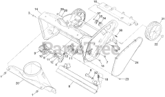 Toro 38756 (721 QZE) - Toro 21" Power Clear Snow Thrower (SN: 400000000 - 406728557) Chute and Wheel Assembly