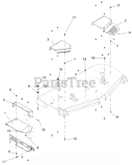 Gravely 992255 (Pro-Turn 272) - Gravely Pro-Turn 72" Zero-Turn Mower (SN: 040000 - 040999) Chute And Belt Covers - 72-Inch Deck