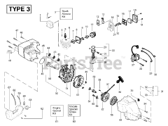Weed Eater XT 200 - Weed Eater String Trimmer, Type 3 Engine Assembly Type 3