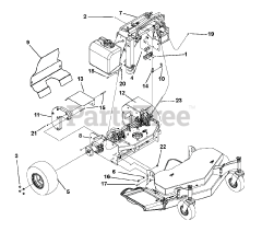 Ariens 994806 (1952 S) - Ariens Pro-Zoom 52" Stand-On Mower, 19hp Kawasaki (SN: 002500 & Above)