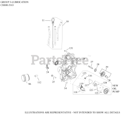 Kohler CH680-3163 - Kohler Command PRO Engine, Made for Walker Mfg., 22.5hp, 16.8kW 03 Lubrication