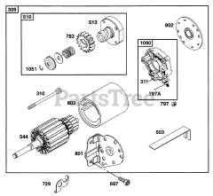 Briggs & Stratton 195432-1002-05 - Briggs & Stratton Horizontal Engine Electric Starter