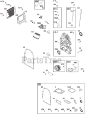 Briggs & Stratton 386447-0405-H7 - Briggs & Stratton Horizontal Engine Crankcase Cover/Sump and Lubrication Group