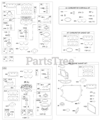 Briggs & Stratton 446677-0127-B1 - Briggs & Stratton Vertical Engine Carburetor, Gasket Set-Engine, Kit - Carburetor Overhaul