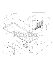 Cub Cadet 283 (190-283-100) - Cub Cadet Triple Rear Bagger att Cover Assembly