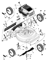 Murray 20405A - Murray 20" Walk-Behind Mower (1997) Mower Housing Assembly