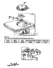 Briggs & Stratton 110702-3167-01 - Briggs & Stratton Vertical Engine Fuel Tank Assy, Control Brkt