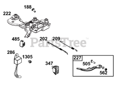Briggs & Stratton 130G32-0258-H5 - Briggs & Stratton Horizontal Engine Controls Group