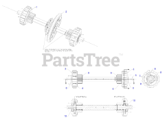 Cub Cadet 3X 28 (31AH5JVBB10) - Cub Cadet 3X 28" Snow Thrower (2023) Planetary Shaft Assembly