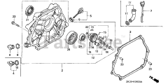 Honda GX340 K1 QXC9/A (GC05) - Honda Engine, Made in Japan (SN: GC05-3600001 - GC05-9999999) CRANKCASE COVER (1)