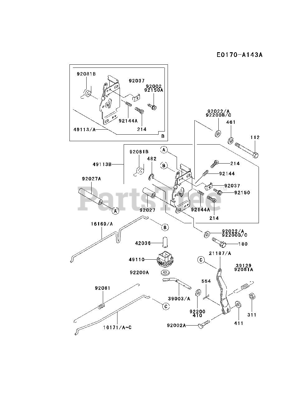 Kawasaki FC540V-CS03 - Kawasaki Engine CYLINDER/CRANKCASE Parts