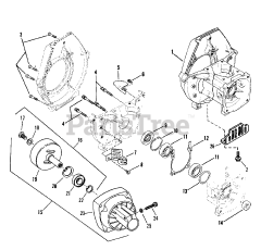 Snapper 4150 (86059) - Snapper Walk-Behind Trimmer 4150R.T. Crankcase And Clutch Drum Assembly