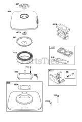 Briggs & Stratton 613277-0120-E1 - Briggs & Stratton Horizontal Engine Air Cleaner Group