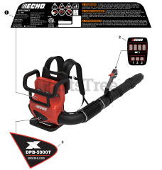 Echo DPB-5900 T - Echo Backpack Blower, 56V Battery (SN: 448BPB000001 - 448BPB999999)