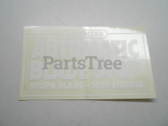Snapper 7024072 Use 7024072yp: Decal  Abs Pedal