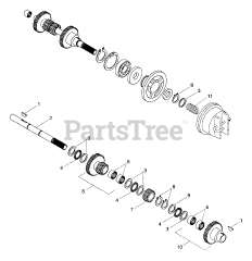 Gravely 987060 - Gravely Lawn Tractor, 16hp, Without Hydraulic Lift (SN: 000101 & Above) NUMBER TWO SHAFT - REVERSE CLUTCH