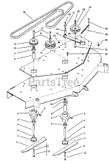 Toro 78390 - Toro 60" Side-Discharge Mower Deck (SN: 049000001 - 049999999) (1994) Spindle  Idler Assembly
