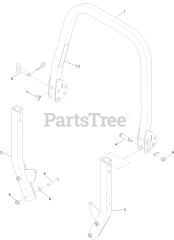 Toro 74055 TA (4000) - Toro 60" Z Master Zero-Turn Mower (SN: 415400000 - 416274271) Roll-Over Protection System Assembly No. 139-8063
