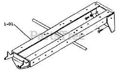 Toro 1-0300 - Toro Raider 10 Lawn Tractor (1971) Frame Assembly (plate 1.1)