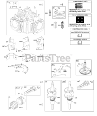 Briggs & Stratton 40H777-2135-G5 - Briggs & Stratton Vertical Engine Cylinder, Crankshaft, Camshaft, Air Guides, Pistons, Rings, Connecting Rod