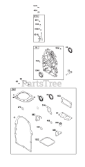 Briggs & Stratton 386447-3323-B5 - Briggs & Stratton Horizontal Engine Crankcase Cover/Sump Group