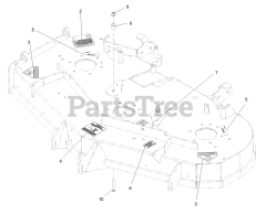 Exmark LZS801KA524 - Exmark 52" Lazer Z S-Series Zero-Turn Mower, Kawasaki FX801V (SN: 313000000 - 313999999) (2013) Deck W/Decals Assembly No. 109-9149