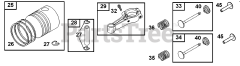 Briggs & Stratton 10C902-2002-E1 - Briggs & Stratton Vertical Engine Piston Group, Connecting Rod, Valve Group