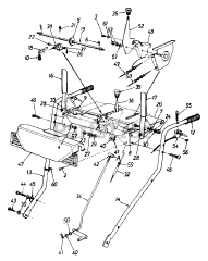 MTD 313-642F000 - MTD Snow Thrower (1993) Handle Assembly