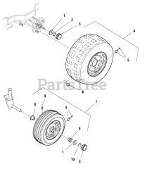 Simplicity ZT 1644 E (1694862) - Simplicity 44" Zero-Turn Mower, 16hp Hydro Wheels &amp; Tires Group