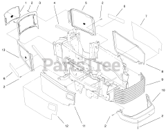 Toro 73470 (518 xi) - Toro Garden Tractor (SN: 089000001 - 089999999) (1998) Grille And Side Panel Assembly