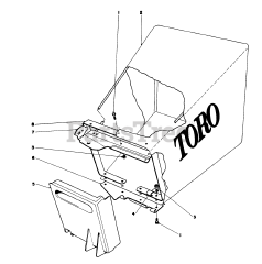 Toro 20750 - Toro Walk-Behind Mower (SN: 008000001 - 008999999) (1978) Grass Bag Assembly