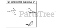 Briggs & Stratton 137202-1114-E2 - Briggs & Stratton Horizontal Engine Kits/Gasket Sets - Carburetor