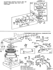 Briggs & Stratton 422437-0735-01 - Briggs & Stratton Horizontal Engine Carburetor Assemblies, A/C