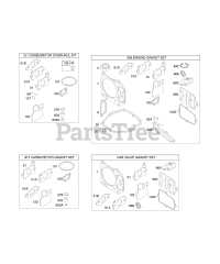 Briggs & Stratton 128602-0552-E1 - Briggs & Stratton Vertical Engine Kits/Gasket Sets