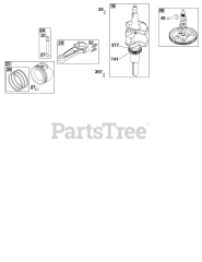 Briggs & Stratton 44C877-0009-B5 - Briggs & Stratton Vertical Engine Crankshaft Group