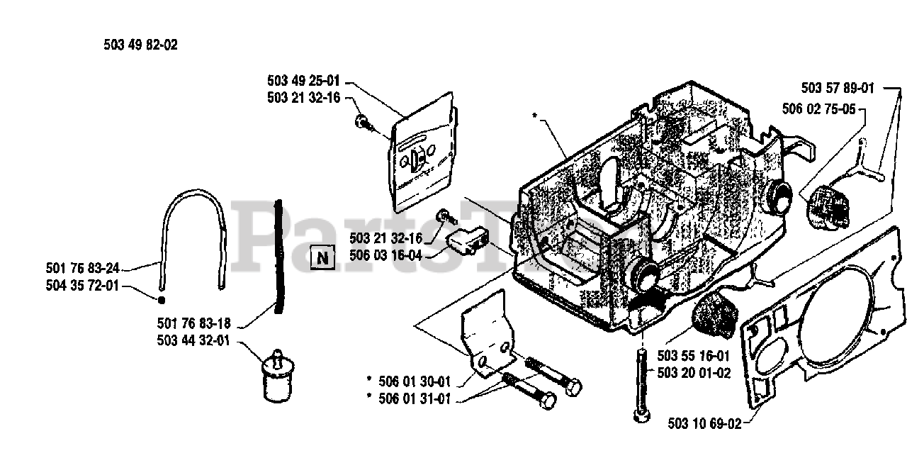 Husqvarna 40 Husqvarna Chainsaw (199106) Crankcase Assembly Parts
