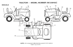 Electrolux/AYP AK 125H42 C - Electrolux/AYP Lawn Tractor