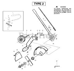 Poulan Pro PP 1000 E - Poulan Pro Weed 'n Edge Edger Attachment, Type 2