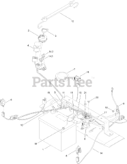 Toro 74643 (MX 5060) - Toro 50" TimeCutter Zero-Turn Mower (SN: 314000001 - 314999999) (2014) Battery and Electrical Assembly