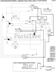 Ferris ISX 3300 (5902066) - Ferris ISX3300 Series 60" Zero-Turn Mower, 31hp Kawasaki Electrical Schematic - Cranking Circuit - Kawi FX730V, FX801V, FX921V, FX1000V