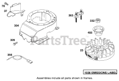 Toro 20814 - Toro 48cm Recycler Walk-Behind Mower (SN: 210000001 - 210999999) (2001) Flywheel And Blower Housing Assembly Briggs And Stratton Model 12f802-1770-B1