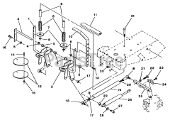 Exmark EXS-18KO - Exmark Explorer Zero-Turn Mower, 18hp Kohler (SN: 080000 - 089999) (1993) Lever Steering Controls