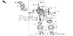 Honda HS828 K1 TAS/C (SZAK) - Honda 28" Snow Blower, Made in Japan (SN: SZAK-2120001 - SZAK-9999999) CARBURETOR