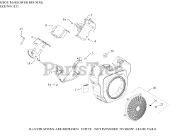 Kohler ECH749-3153 - Kohler Command PRO EFI Engine, Basic Version, 26.5hp, 19.8kW 06 Blower Housing