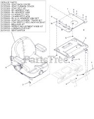 Gravely 992292 (Pro-Turn 260) - Gravely Pro-Turn 60" Zero-Turn Mower, Yamaha EFI (SN: 062000 - 069999) Seat