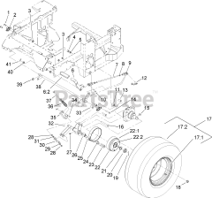 Toro 74268 (Z 597-D) - Toro 60" Z Master Zero-Turn Mower, Side-Discharge Deck (SN: 270000001 - 270000300) (2007) Wheel and Brake Assembly